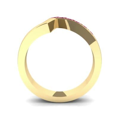 Asymmetrical Channel-Set Ruby Ring (0.24 CTW) Side View