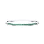 Pave Row Emerald Bangle (0.66 CTW) Perspective View