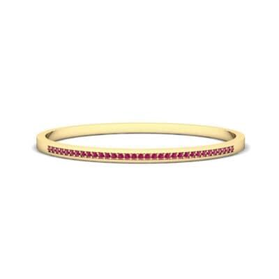 Pave Row Ruby Bangle (0.66 CTW) Perspective View