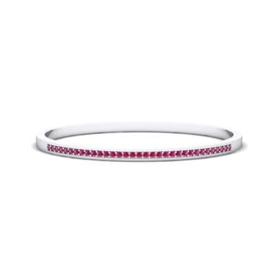 Pave Row Ruby Bangle (0.66 CTW) Perspective View