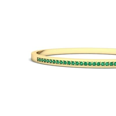 Pave Row Emerald Bangle (0.66 CTW) Top Dynamic View