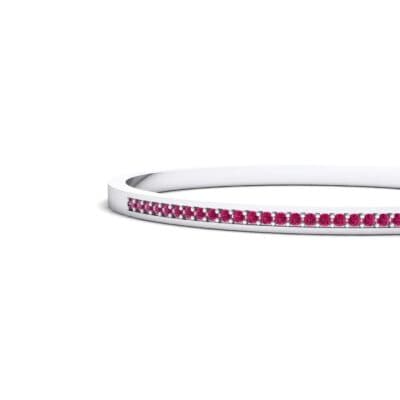 Pave Row Ruby Bangle (0.66 CTW) Top Dynamic View