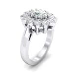 Dahlia Halo Crystal Engagement Ring (0.79 CTW) Perspective View