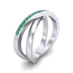 Crisscross Emerald Ring (0.26 CTW) Perspective View