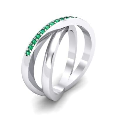 Crisscross Emerald Ring (0.26 CTW) Perspective View