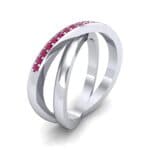 Crisscross Ruby Ring (0.26 CTW) Perspective View