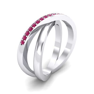 Crisscross Ruby Ring (0.26 CTW) Perspective View