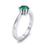 Six-Prong Emerald Engagement Ring (0.93 CTW) Perspective View