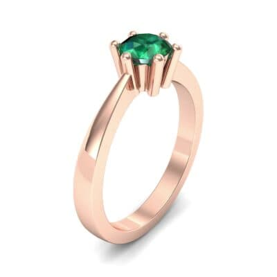 Six-Prong Emerald Engagement Ring (0.93 CTW) Perspective View