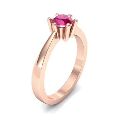 Six-Prong Ruby Engagement Ring (0.93 CTW) Perspective View