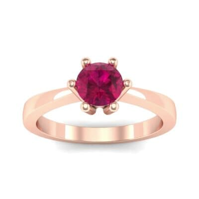 Six-Prong Ruby Engagement Ring (0.93 CTW) Top Dynamic View