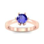 Six-Prong Blue Sapphire Engagement Ring (0.93 CTW) Top Dynamic View