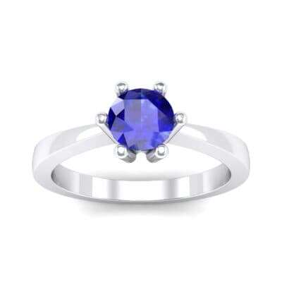 Six-Prong Blue Sapphire Engagement Ring (0.93 CTW) Top Dynamic View