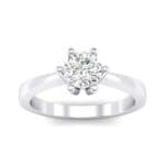 Six-Prong Crystal Engagement Ring (0.93 CTW) Top Dynamic View