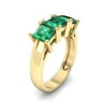 Princess-Cut Triplet Emerald Engagement Ring (2.55 CTW) Perspective View