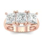 Princess-Cut Triplet Diamond Engagement Ring (2.25 CTW) Top Dynamic View