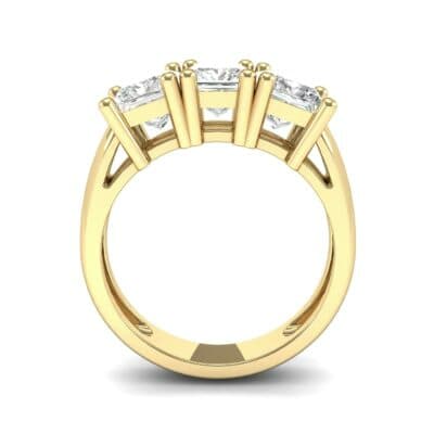 Princess-Cut Triplet Diamond Engagement Ring (2.25 CTW) Side View
