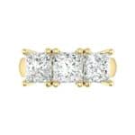 Princess-Cut Triplet Diamond Engagement Ring (2.25 CTW) Top Flat View