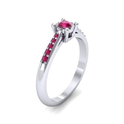 Petite Illusion-Set Ruby Engagement Ring (0.23 CTW) Perspective View