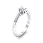 Petite Illusion-Set Crystal Engagement Ring (0.26 CTW) Perspective View