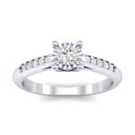 Petite Illusion-Set Diamond Engagement Ring (0.26 CTW) Top Dynamic View