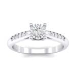 Petite Illusion-Set Crystal Engagement Ring (0.26 CTW) Top Dynamic View