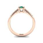 Petite Illusion-Set Emerald Engagement Ring (0.23 CTW) Side View