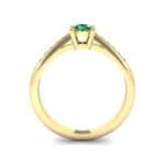 Petite Illusion-Set Emerald Engagement Ring (0.23 CTW) Side View