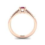 Petite Illusion-Set Ruby Engagement Ring (0.23 CTW) Side View