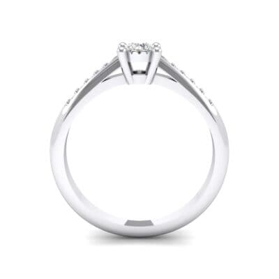 Petite Illusion-Set Crystal Engagement Ring (0.26 CTW) Side View