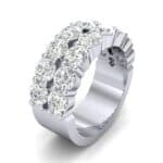 Two-Row Shared Prong Diamond Ring (4 CTW) Perspective View