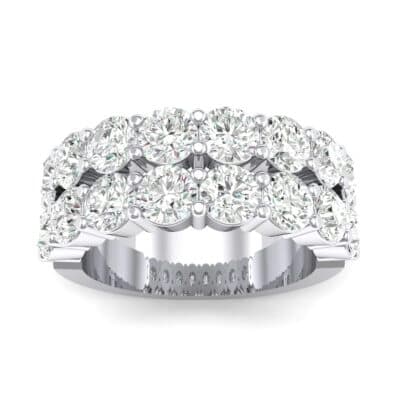 Two-Row Shared Prong Diamond Ring (4 CTW) Top Dynamic View