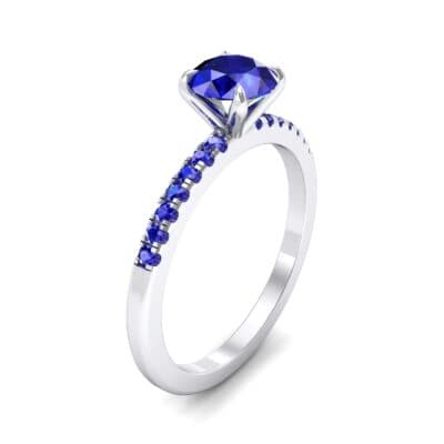 Channel-Set Blue Sapphire Ring (0.3 CTW) Perspective View