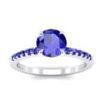 Channel-Set Blue Sapphire Ring (0.3 CTW) Top Dynamic View