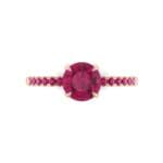 Channel-Set Ruby Ring (0.3 CTW) Top Flat View