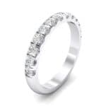 Classic Half Pave Crystal Ring (0.39 CTW) Perspective View