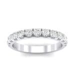 Classic Half Pave Crystal Ring (0.39 CTW) Top Dynamic View