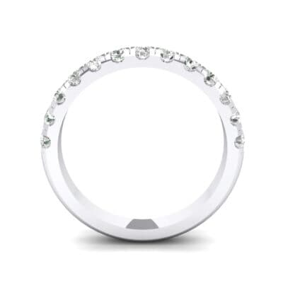 Classic Half Pave Crystal Ring (0.39 CTW) Side View