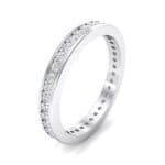 Flat-Sided Pave Crystal Eternity Ring (0.57 CTW) Perspective View