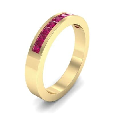 Channel-Set Princess-Cut Ruby Ring (0.8 CTW) Perspective View