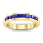 Channel-Set Princess-Cut Blue Sapphire Ring (0.8 CTW) Top Dynamic View