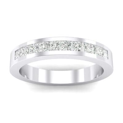 Channel-Set Princess-Cut Crystal Ring (0.6 CTW) Top Dynamic View