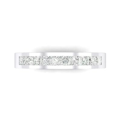 Channel-Set Princess-Cut Crystal Ring (0.6 CTW) Top Flat View