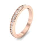 Light Flat-Sided Pave Diamond Eternity Ring (0.42 CTW) Perspective View