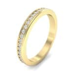 Light Flat-Sided Pave Diamond Eternity Ring (0.42 CTW) Perspective View