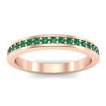 Light Flat-Sided Pave Emerald Eternity Ring (0.63 CTW) Top Dynamic View