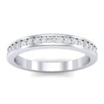 Light Flat-Sided Pave Diamond Eternity Ring (0.42 CTW) Top Dynamic View