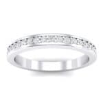 Light Flat-Sided Pave Crystal Eternity Ring (0.42 CTW) Top Dynamic View