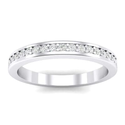 Light Flat-Sided Pave Crystal Eternity Ring (0.42 CTW) Top Dynamic View
