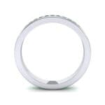 Light Flat-Sided Pave Emerald Eternity Ring (0.63 CTW) Side View